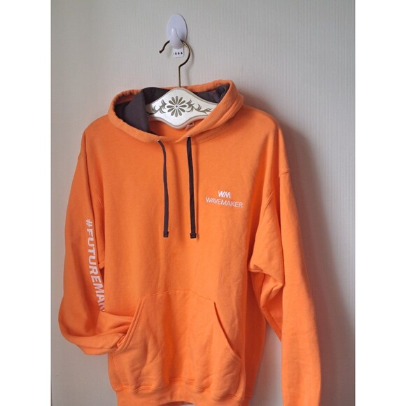 FRUIT OF THE LOOM Orange Sweater Hoodie  Size L - Picture 1 of 8
